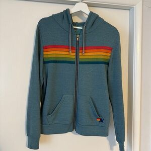 Aviator Nation Blue Zip Hoodie